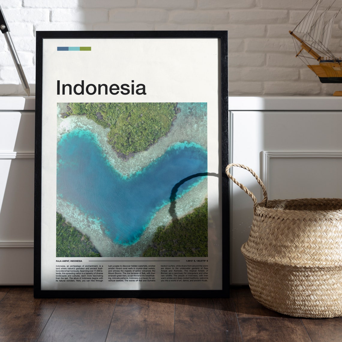 Raja Ampat Indonesia Heart Shaped Lagoon Aerial Turquoise Poster - Image 5