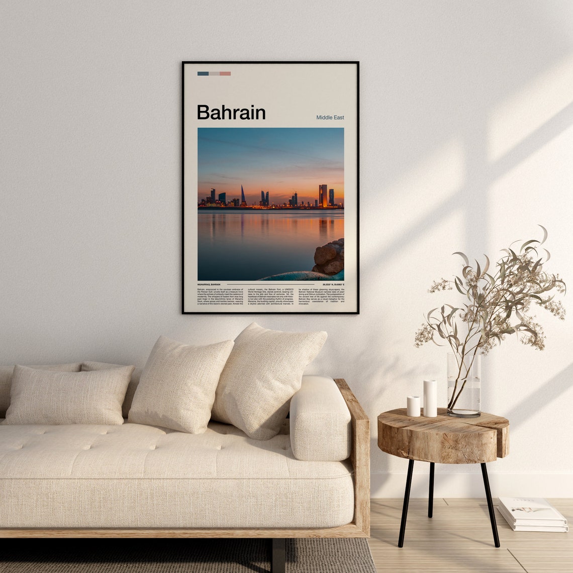 Bahrain Print Bahrain Poster Bahrain Wall Art Bahrain Art Print Bahrain Photo Traveler Gifts Travel Poster - Image 3