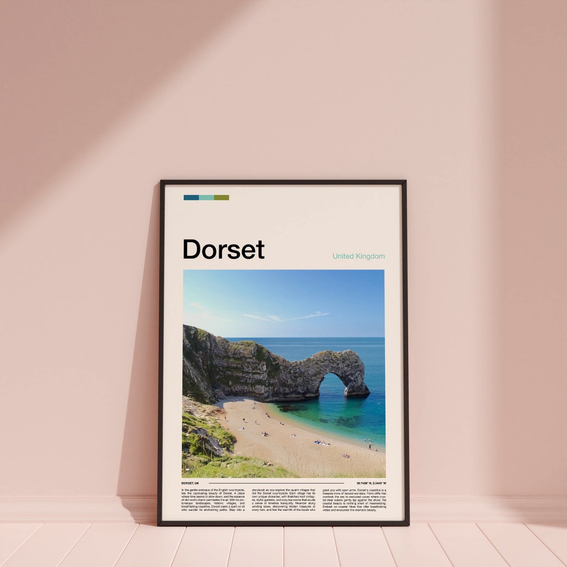 Dorset Durdle Door Natural Limestone Arch Turquoise Cove Beach Poster - Image 4