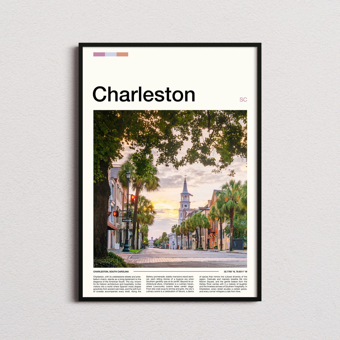 Charleston Print Charleston Poster Charleston Wall Art South Carolina Art Print Charleston Photo Travel Poster Traveler Gifts