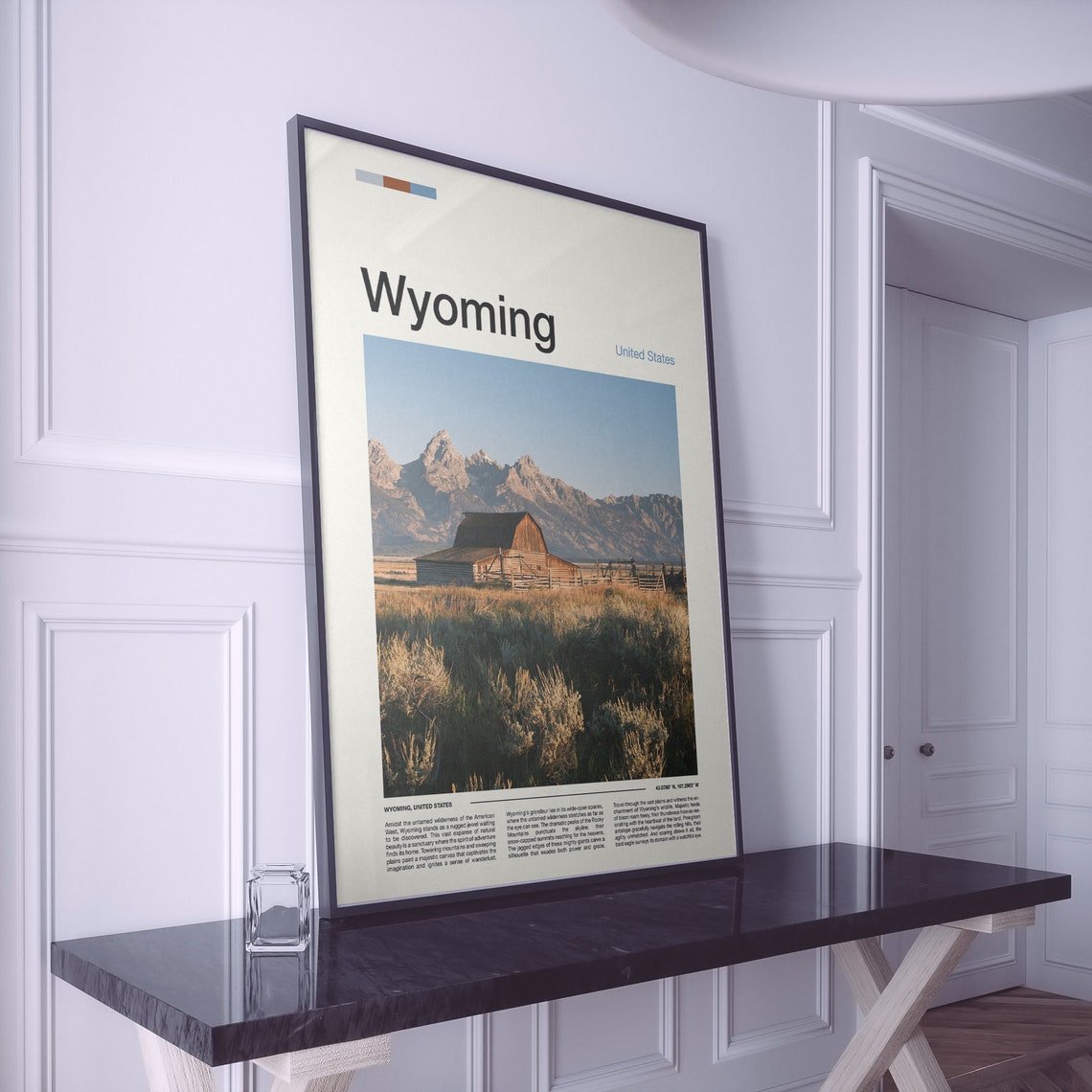 Wyoming Grand Teton Barn Rustic Ranch American West Views Poster - Image 2