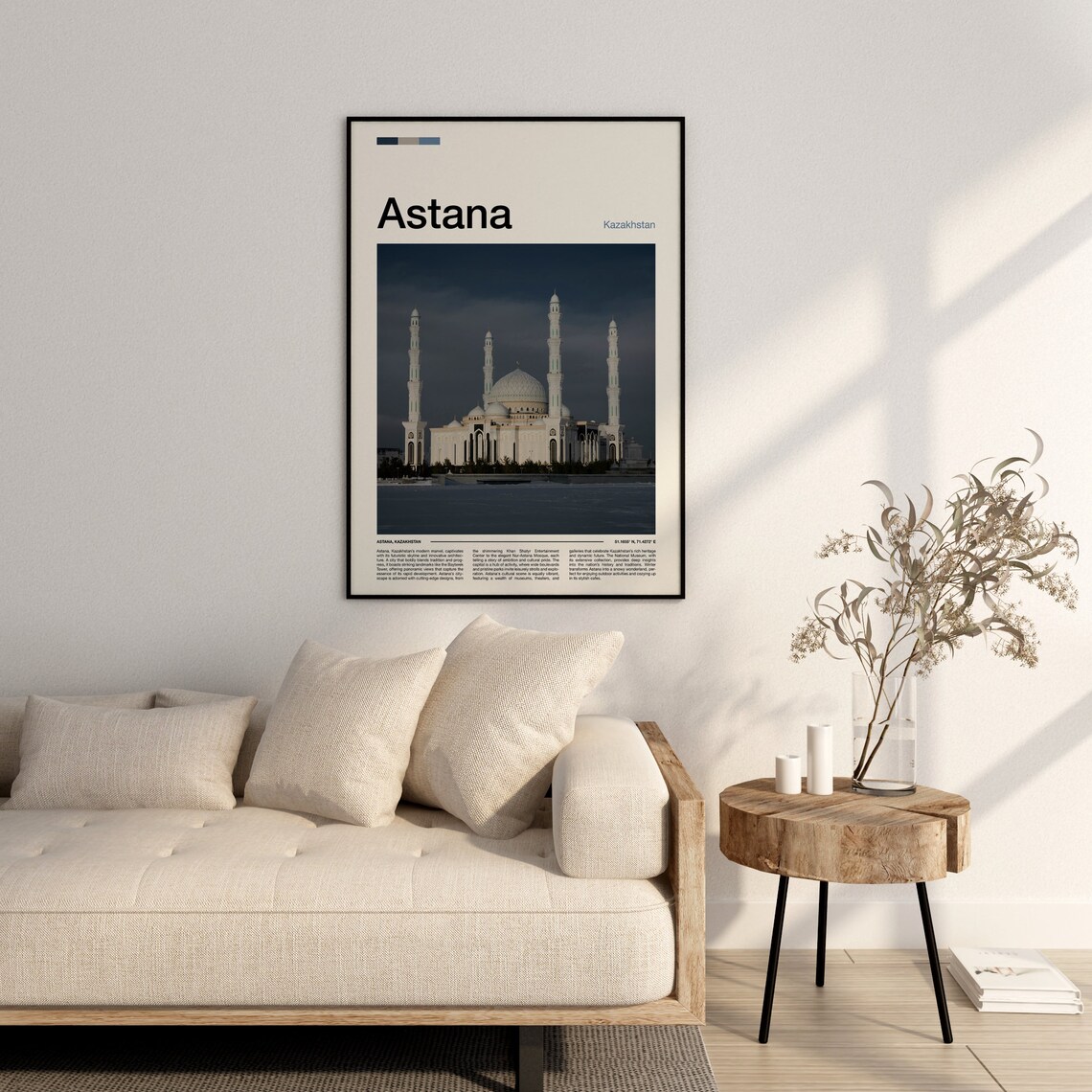 Astana Kazakhstan Grand Mosque Architecture Skyline Photo Poster - Image 3