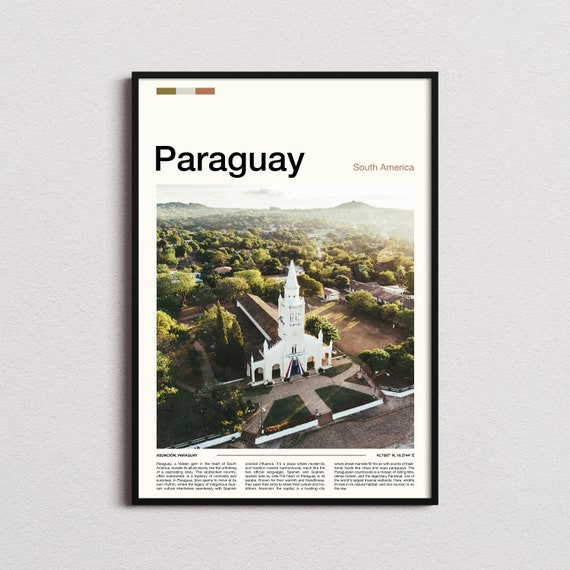 Paraguay Print Paraguay Poster Paraguay Wall Art Paraguay Art Print Paraguay Photo Paraguay Gifts Travel Poster Traveler Gifts