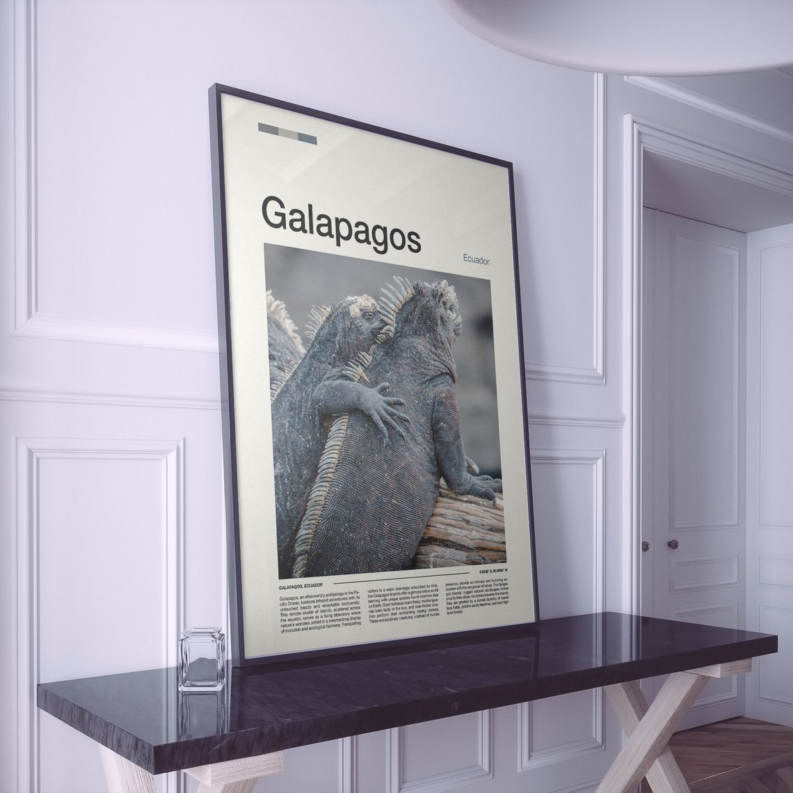 Galapagos Ecuador Marine Iguanas Wildlife Close Up Nature Poster - Image 2