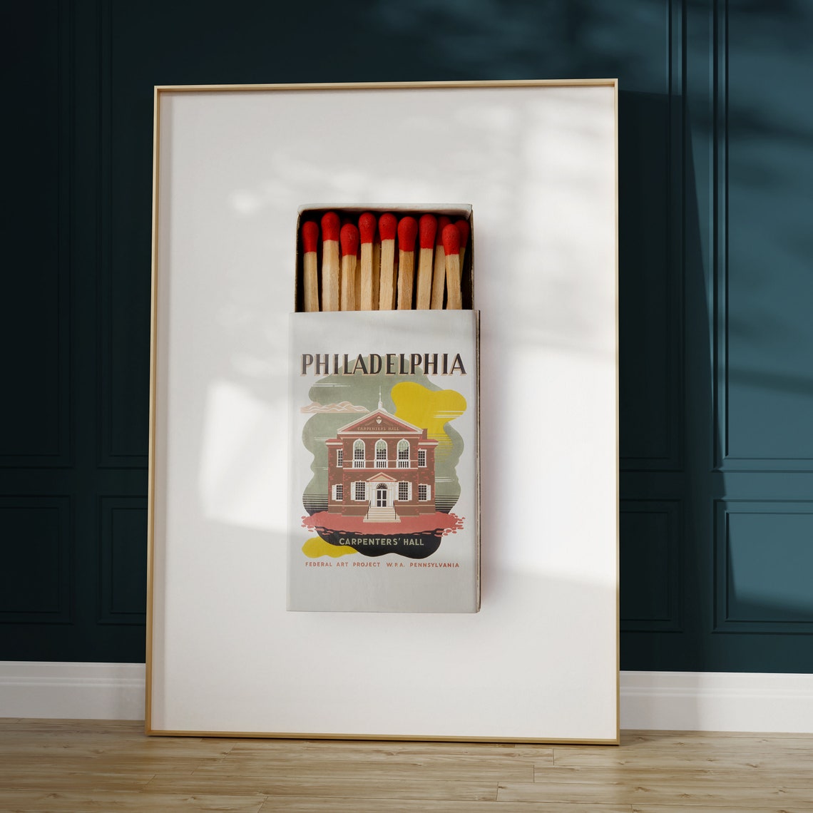 Vintage Philadelphia Matchbox Print Philadelphia Print Philadelphia Poster Philadelphia Wall Art Philadelphia Art Print Vintage Art - Image 4