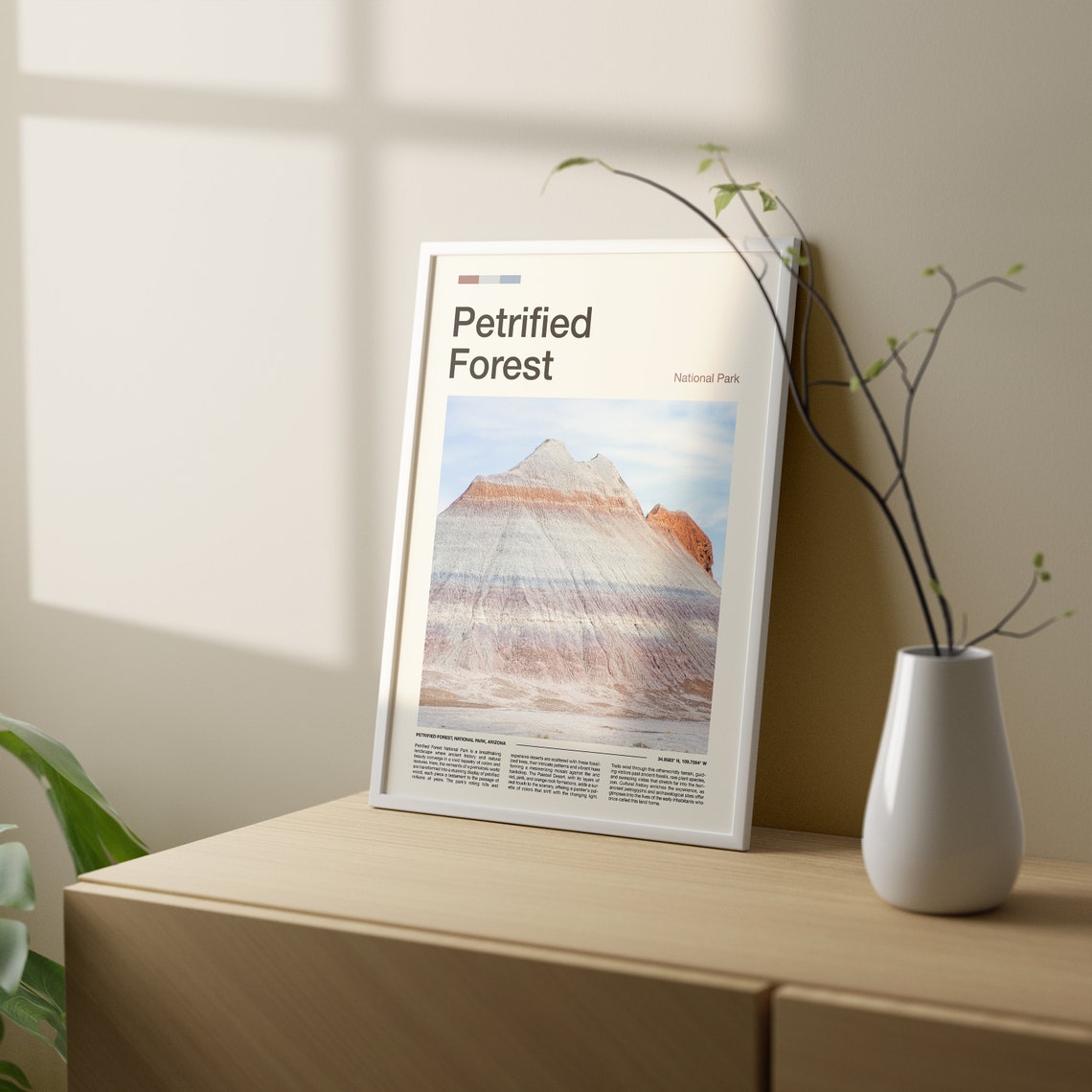 Petrified Forest National Park Arizona Painted Desert Hills Poster - Image 2