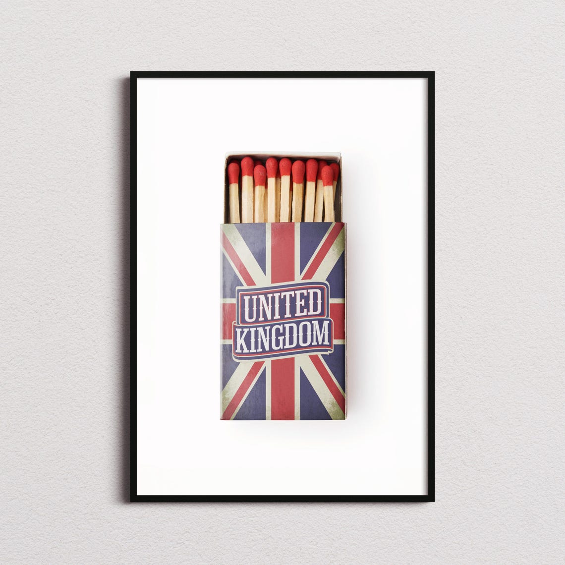 United Kingdom Matchbox Print United Kingdom Print United Kingdom Poster Uk Print Uk Poster United Kingdom Gifts