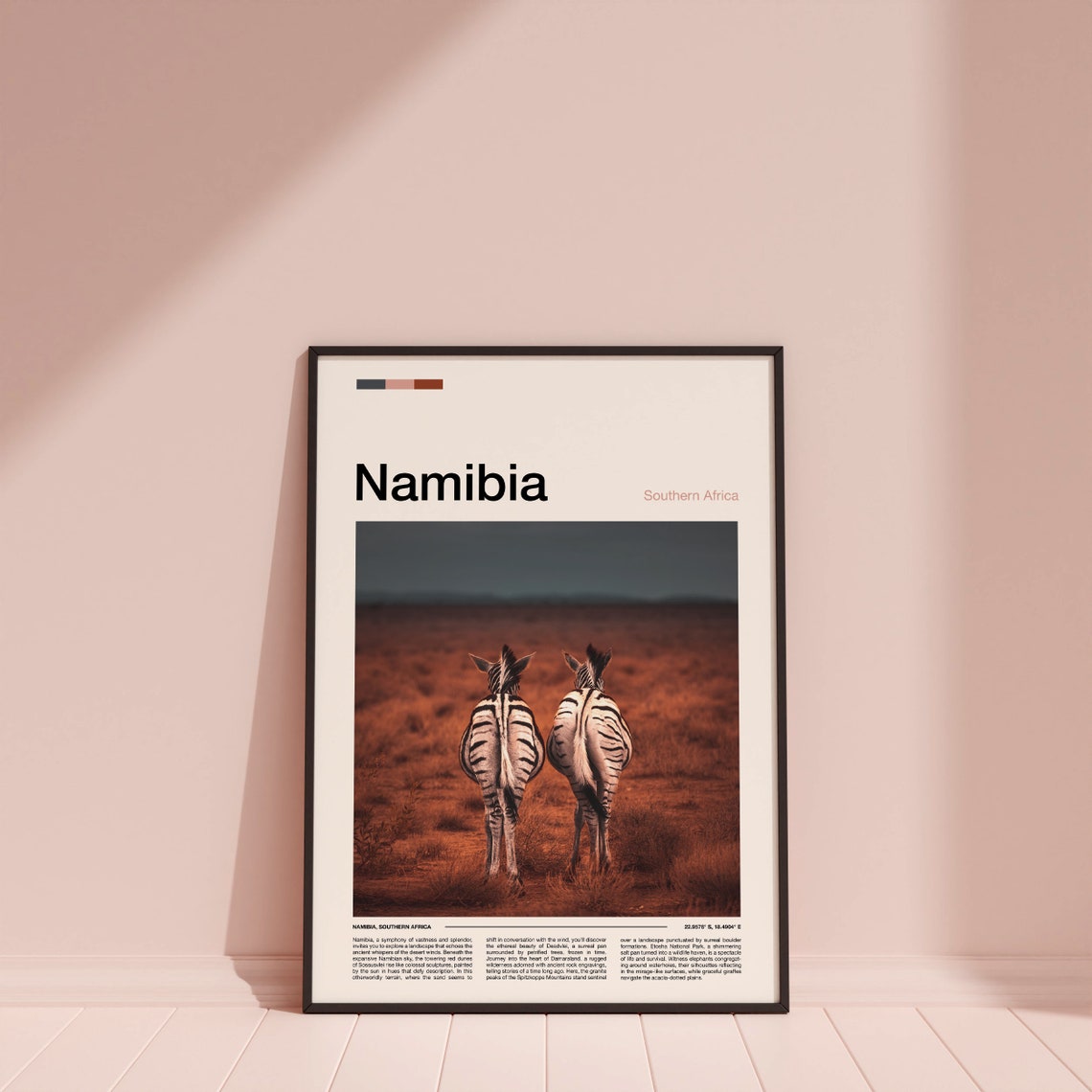 Namibia Safari Zebras Savanna Southern Africa Wildlife Poster - Image 4