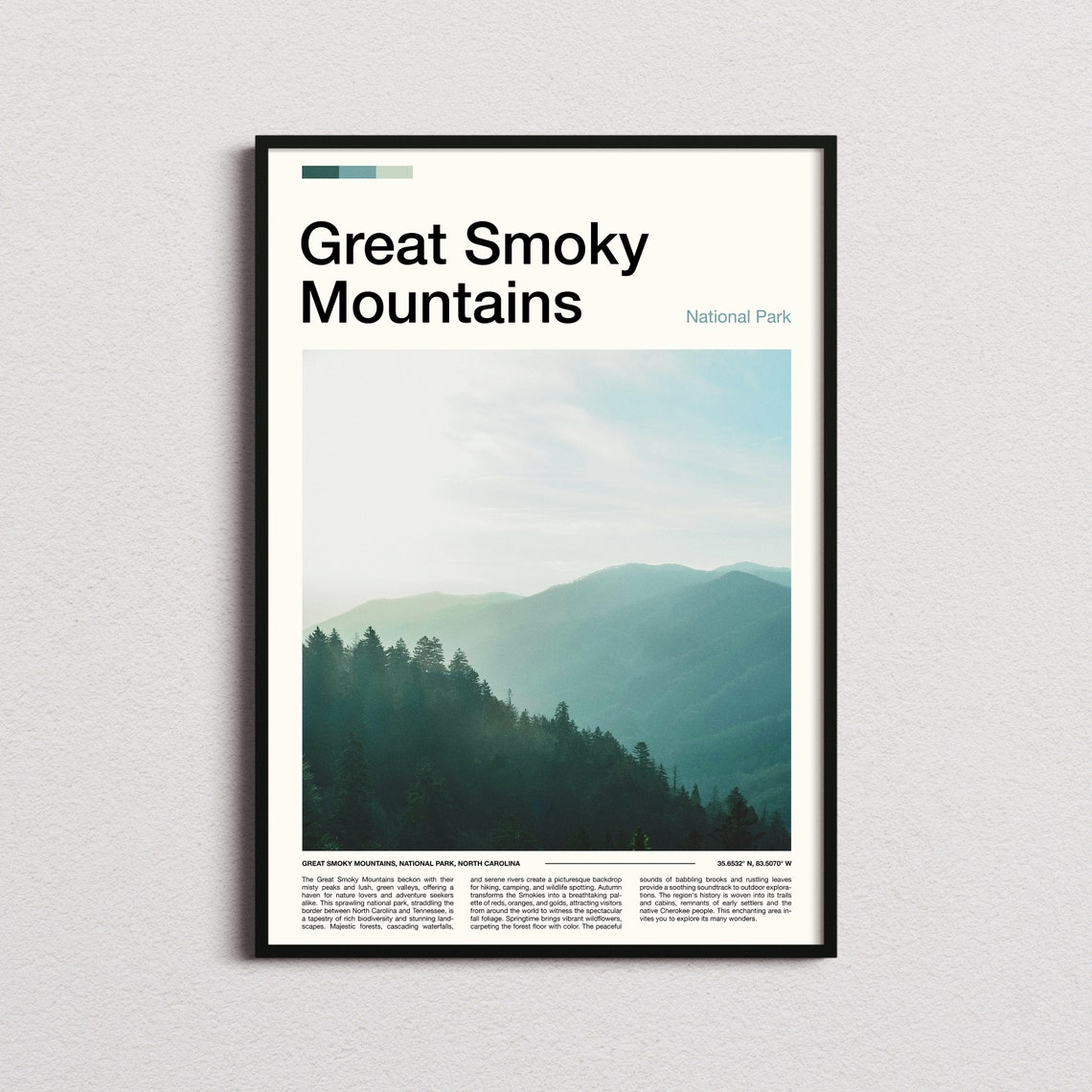 Great Smoky Mountains National Park Misty Ridges Photo Poster