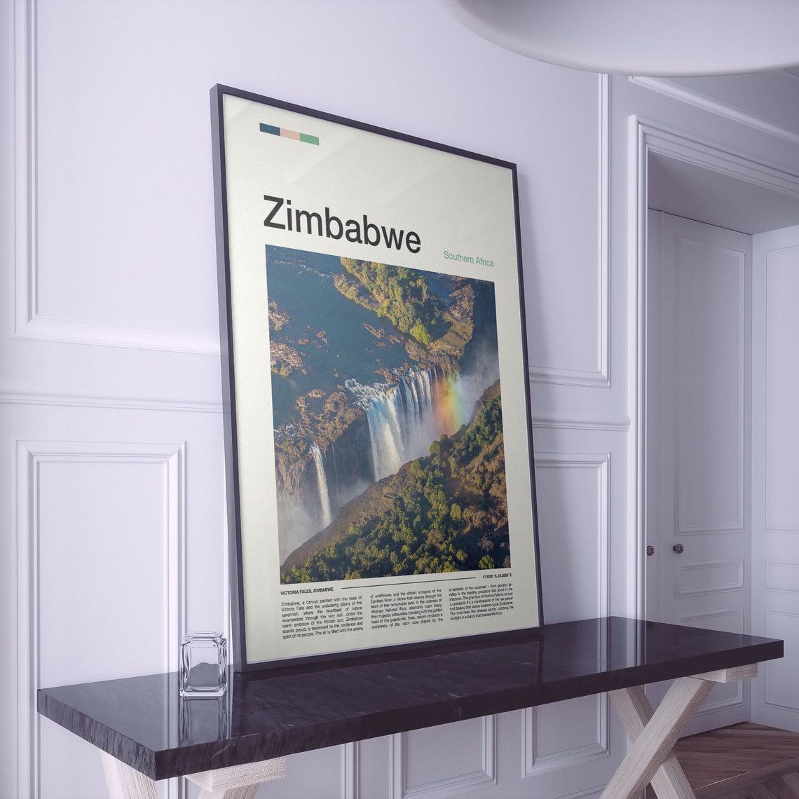 Zimbabwe Print Zimbabwe Poster Zimbabwe Wall Art Zimbabwe Art Print Zimbabwe Photo Travel Poster Traveler Christmas Gift - Image 2