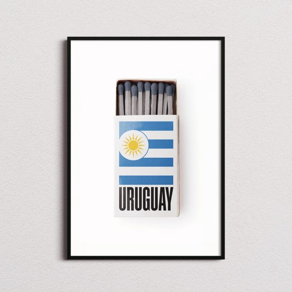Uruguay Matchbox Print Uruguay Print Uruguay Poster Uruguay Wall Art Uruguay Art Print Uruguay Gifts