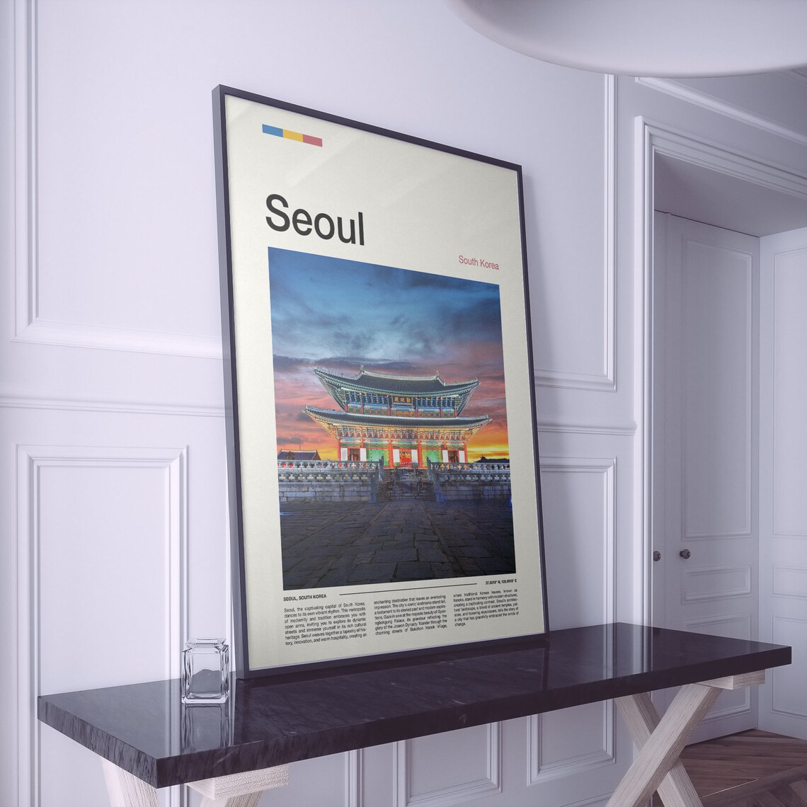 Seoul South Korea Gyeongbokgung Palace Sunset Landmark Photo Poster - Image 2