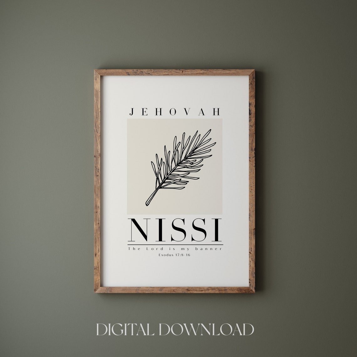Jehovah Nissi The Lord Is My Banner Exodus 17 Pine Art Print