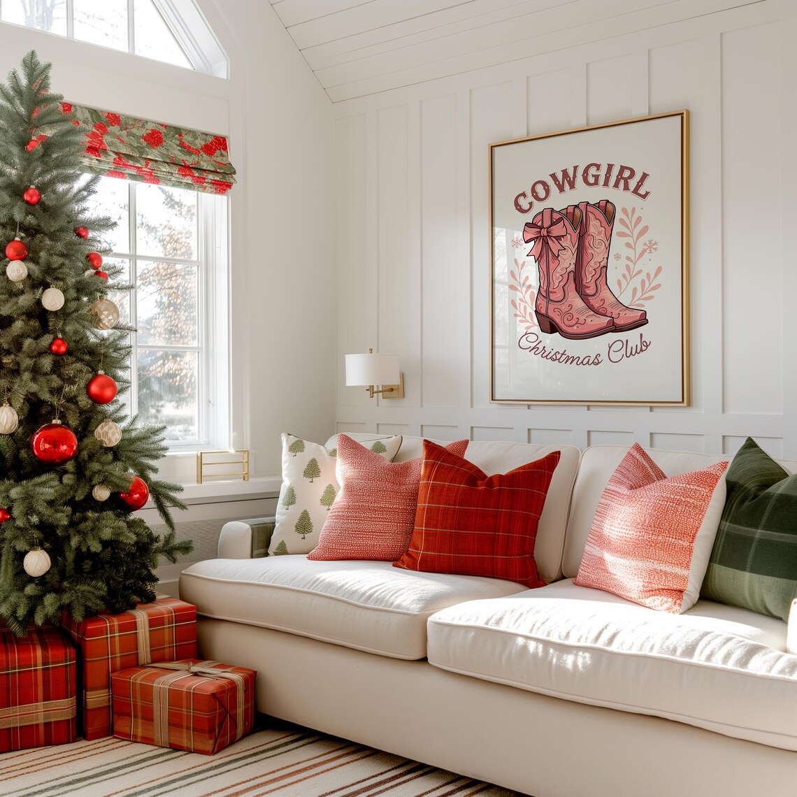 Cowgirl Christmas Club Howdy Christmas Prints Trendy Christmas Printables Retro Christmas Print Western Christmas Art - Image 3