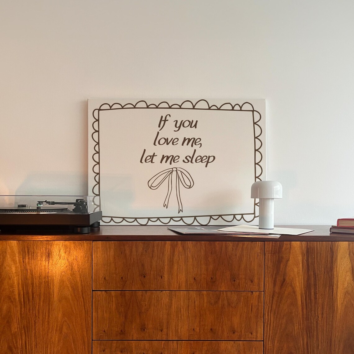 If You Love Me Let Me Sleep Cute Bedroom Wall Art - Image 2