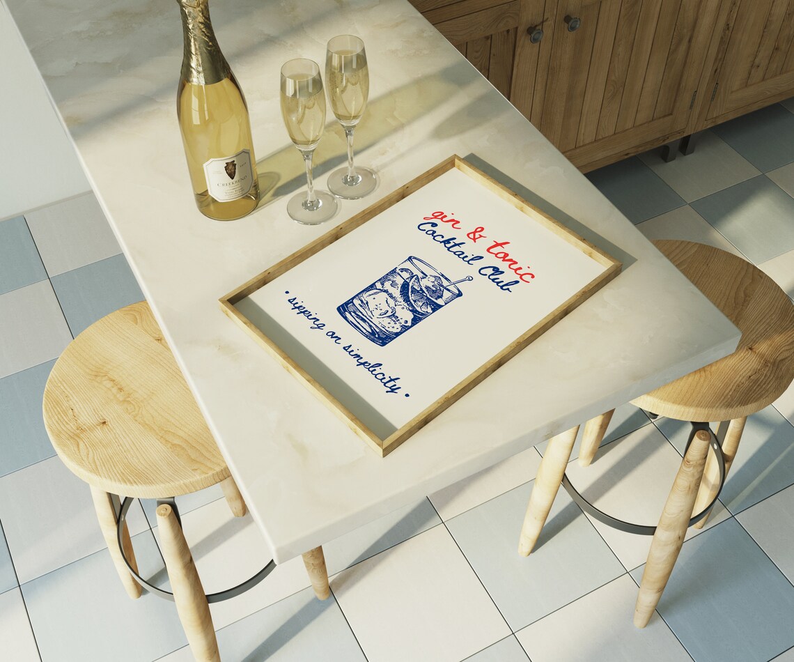 Gin And Tonic Cocktail Club Sipping On Simplicity Bar Poster - Image 5