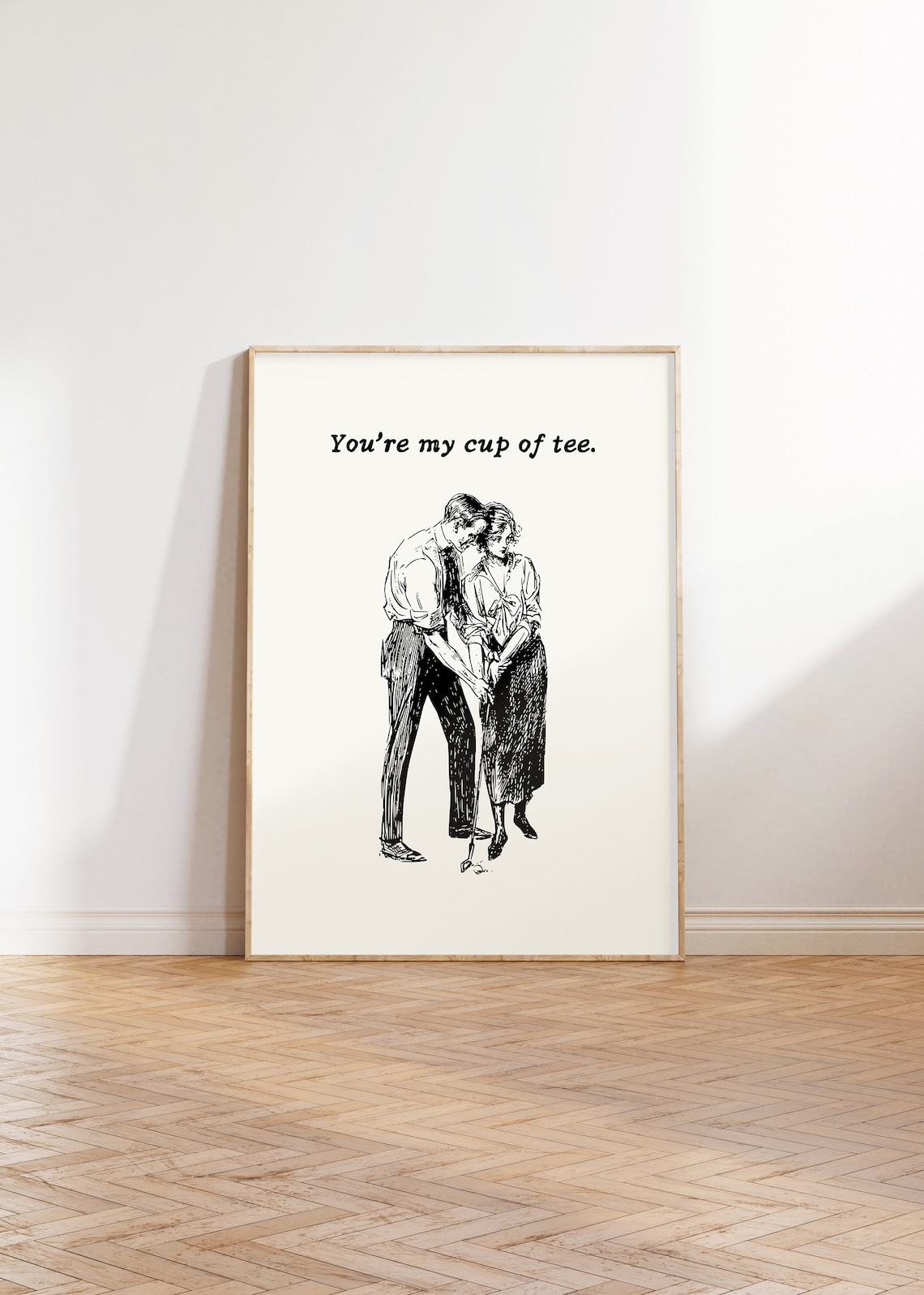 Youre My Cup Of Tee Vintage Golf Couple Putting Pun Sports Poster - Image 5