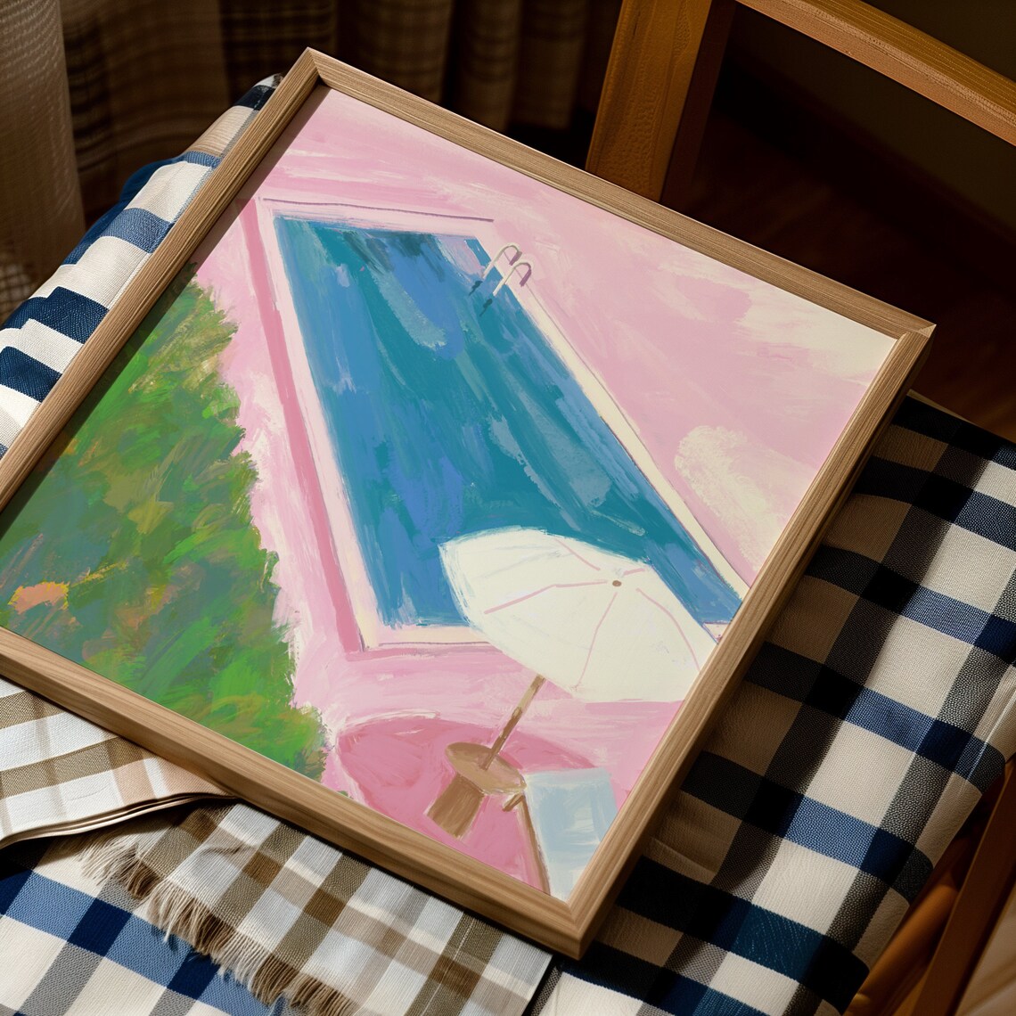 Swimming Pool Print, Maximalist Modern Eclectic Art - Image 4