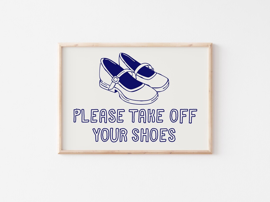 Please Take Off Your Shoes Art Print, Dorm Decor - Image 3