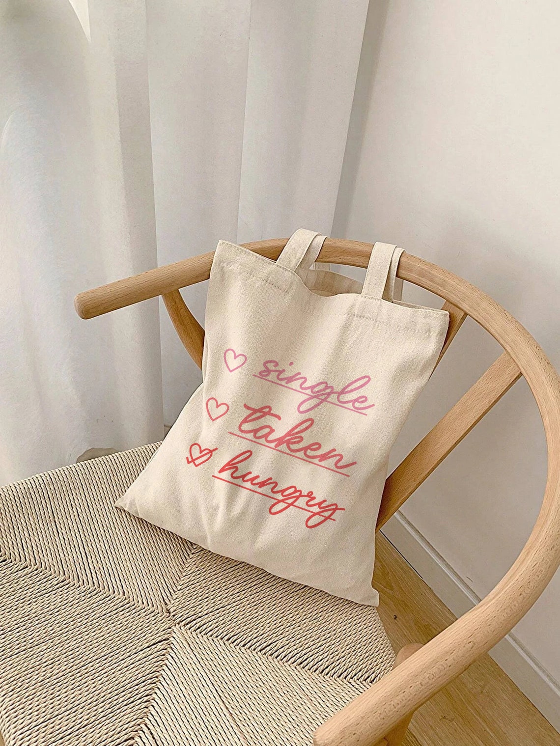 Single Taken Hungry Funny Valentine Checklist Hearts Quote Poster - Image 3