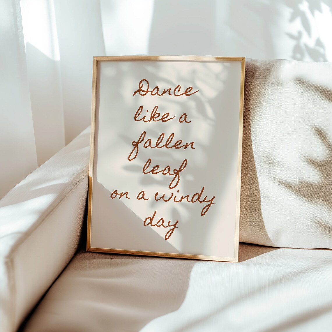 Fall Quote Art Print, Neutral Autumn Decor - Image 4