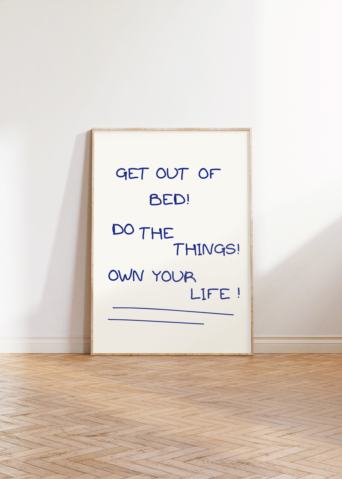 Get Out of Bed Do the Things Own Your Life Motivational Poster - Image 2