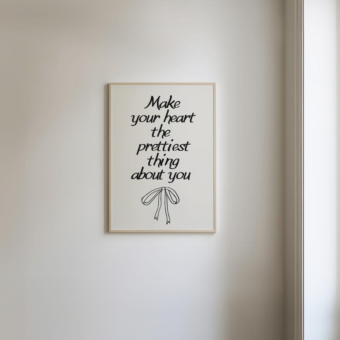 Make Your Heart The Prettiest Thing About You Affirmation Prints Aesthetic Living Room Prints College Apartment Decor - Image 3