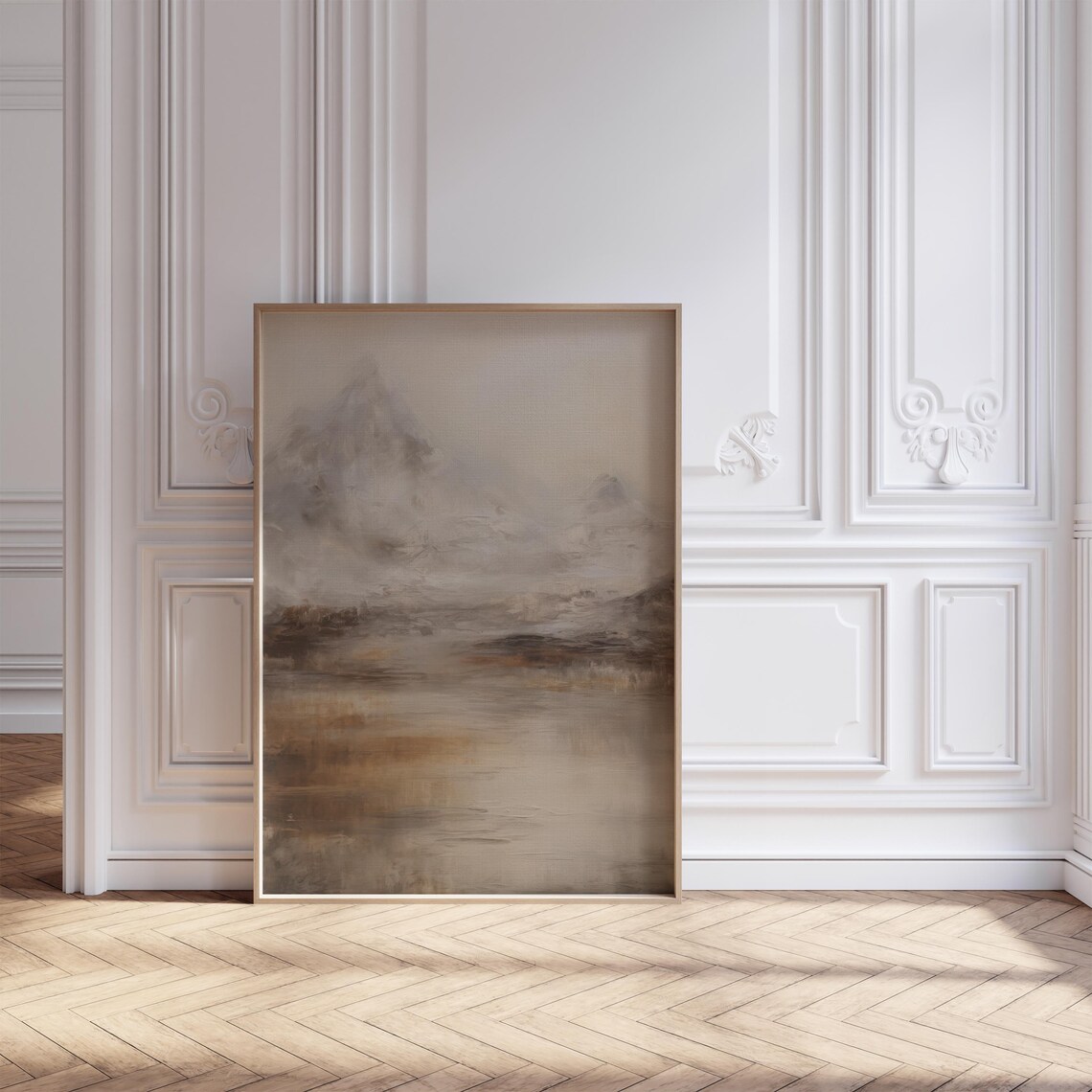Moody Landscape Abstract Mountain Art Print - Image 3