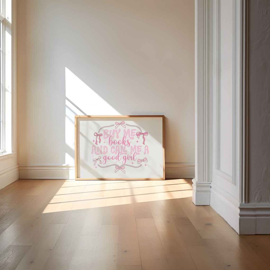 Buy Me Books And Call Me A Good Girl Pink Coquette Quote Poster - Image 2