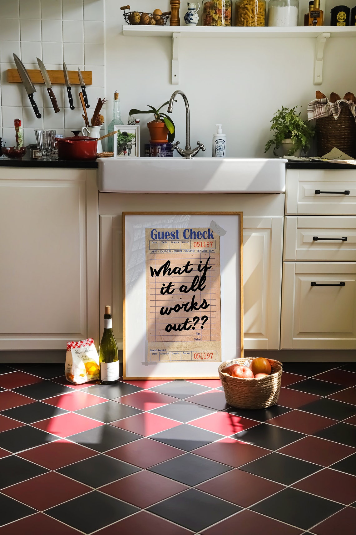 What If It All Works Out Vintage Guest Check Motivational Poster - Image 3