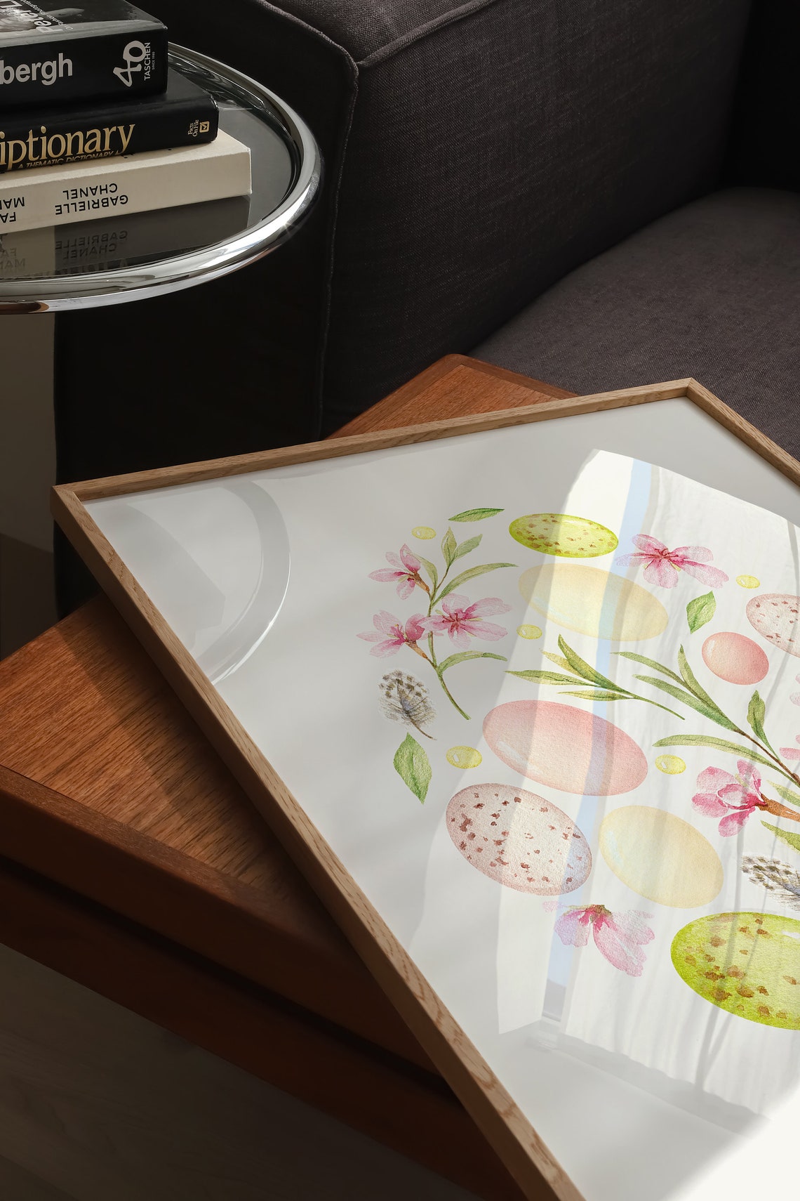 Giant Egg Shaped Arrangement Of Pastel Eggs And Blossoms Poster - Image 3