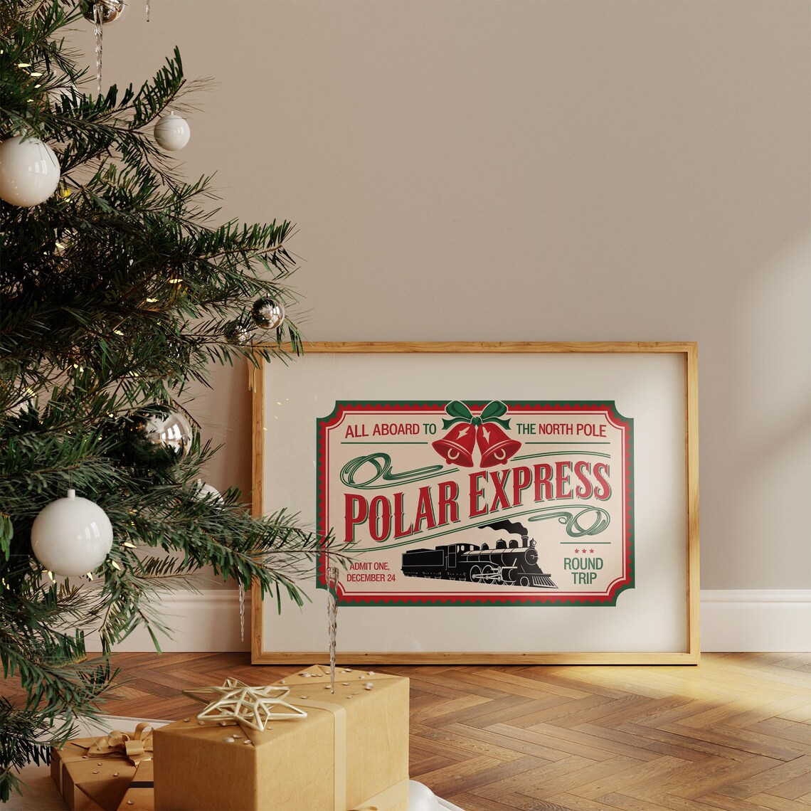 North Pole Ticket Polar Express Art Print - Image 4
