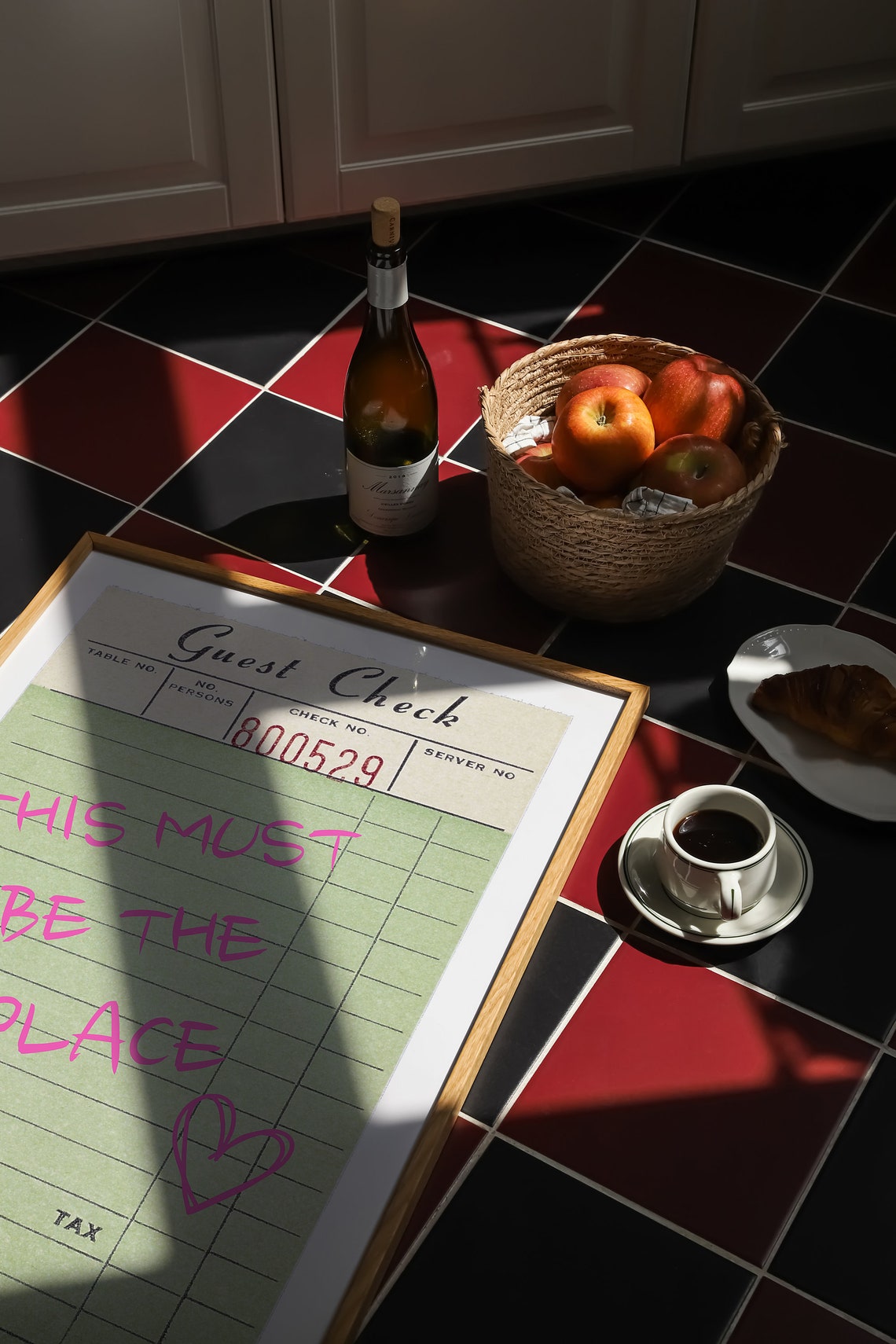 This Must Be the Place Retro Green Guest Check Restaurant Poster - Image 4