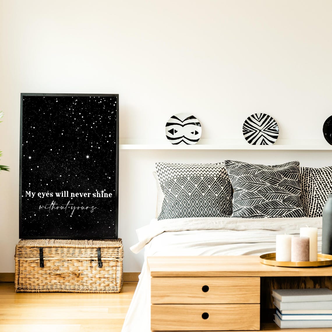 Romantic Starry Night Celestial Love Quote Poster - Image 3