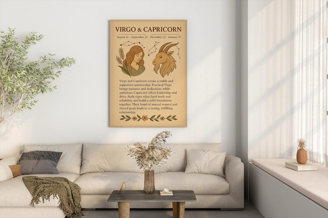 Virgo And Capricorn Zodiac Compatibility Poster - Image 2