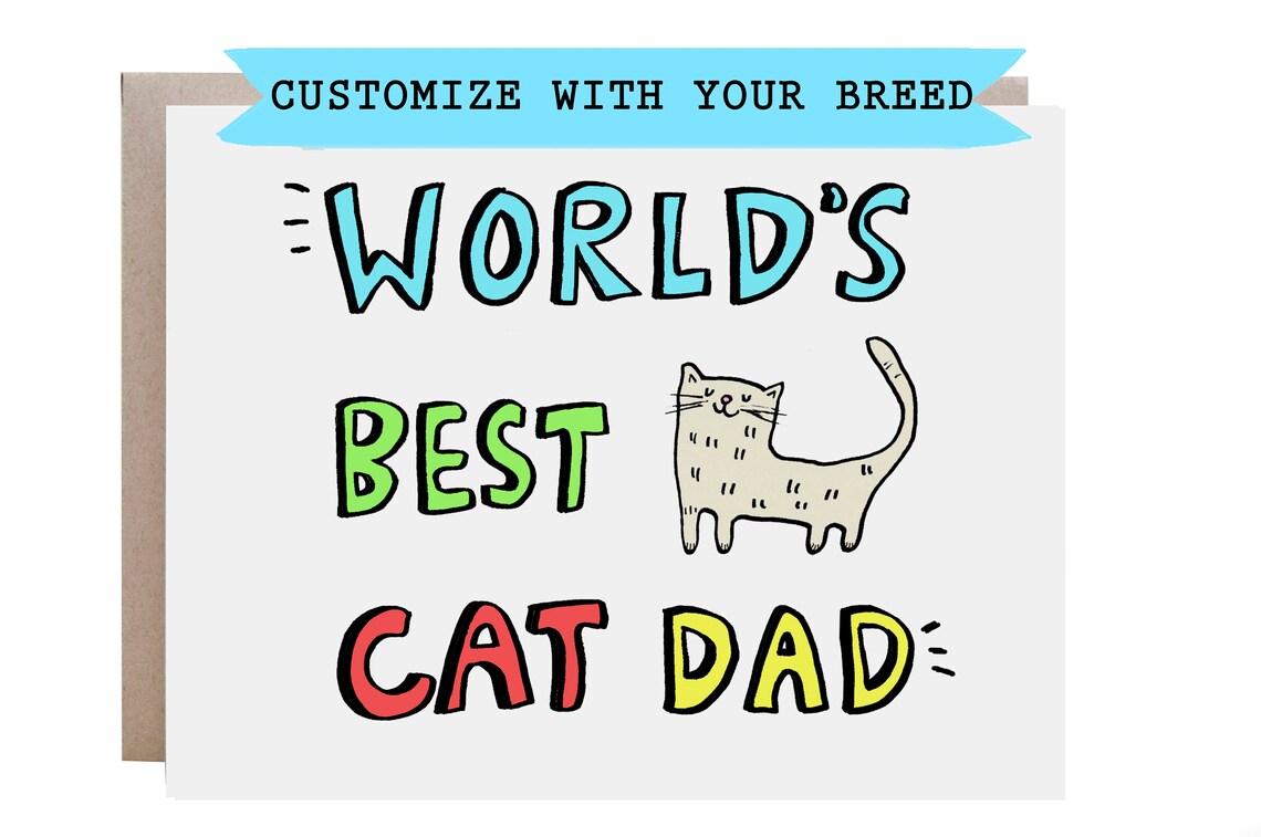 Cat Dad Cat Father's Day Card
