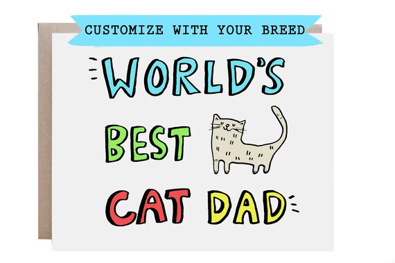 Cat Dad Cat Father's Day Card