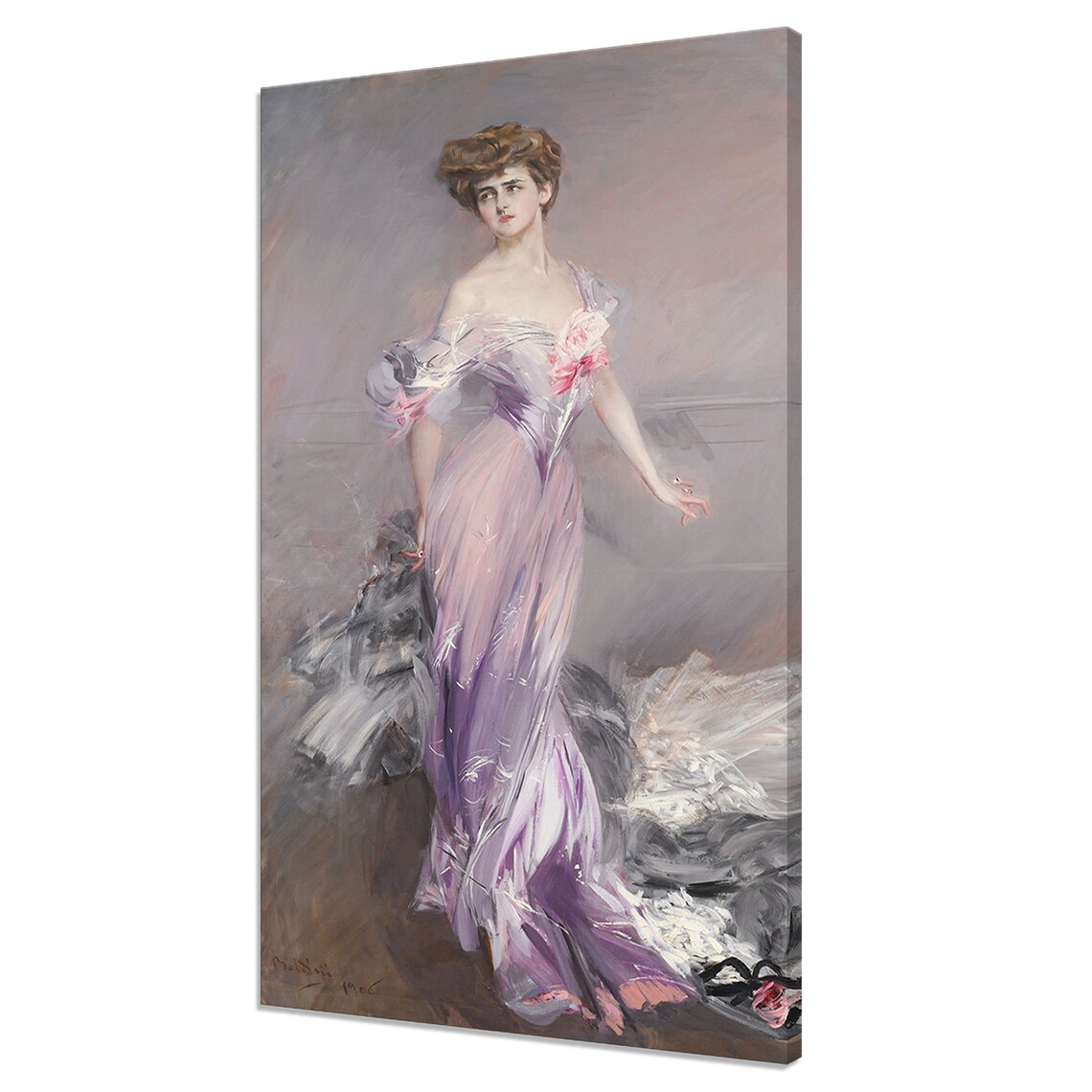 Giovanni Boldini 1906 Woman In Purple Silk Dress Portrait Classic Poster