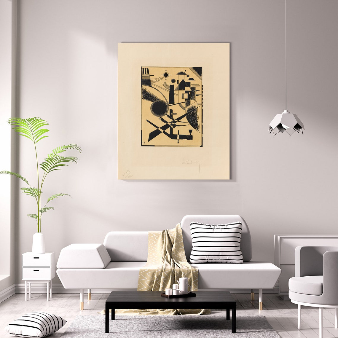 Wassily Kandinsky Lithographie No III 1925 Black Geometric Art Print - Image 2