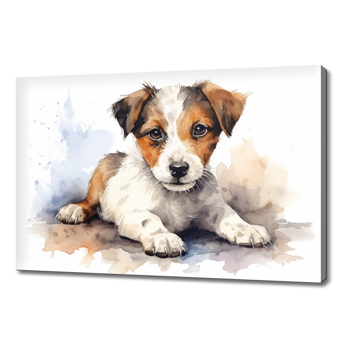 Jack Russell Terrier Puppy Watercolor Portrait Cute Dog Print