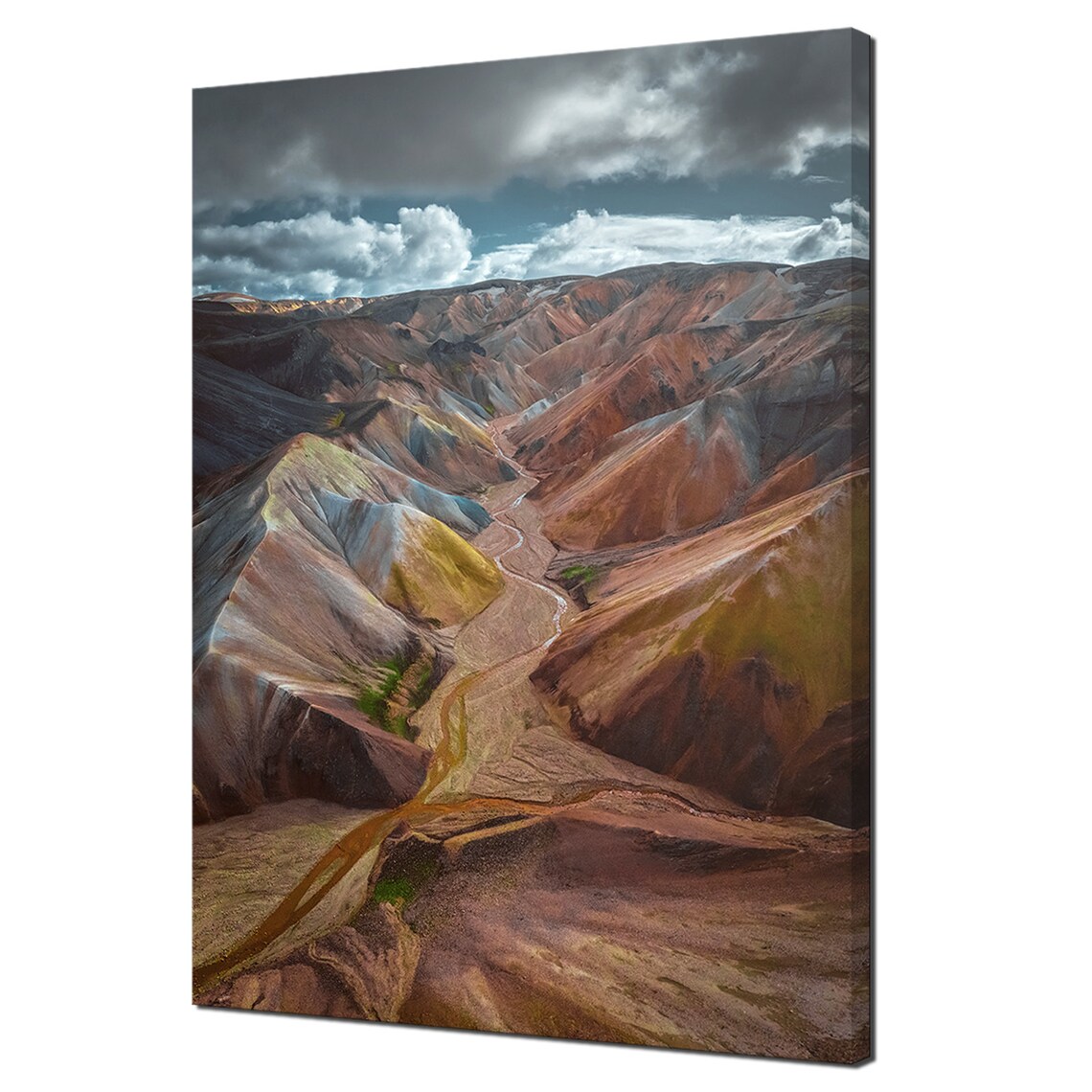 Iceland Colorful Highlands Rhyolite Mountains Panorama Travel Poster