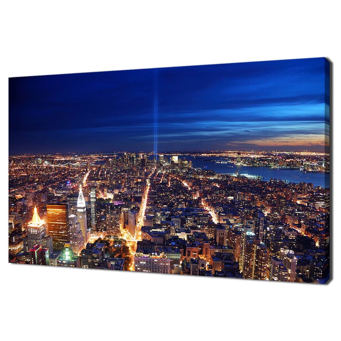 New York City Manhattan Night Aerial Tribute In Light Skyline Poster