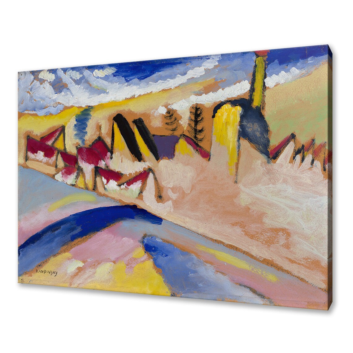 Wassily Kandinsky Study For Winter No II 1911 Snowy Village Landscape Print