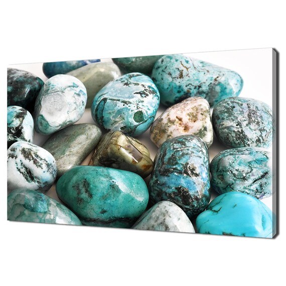 Turquoise Stones, Modern Design Art Print