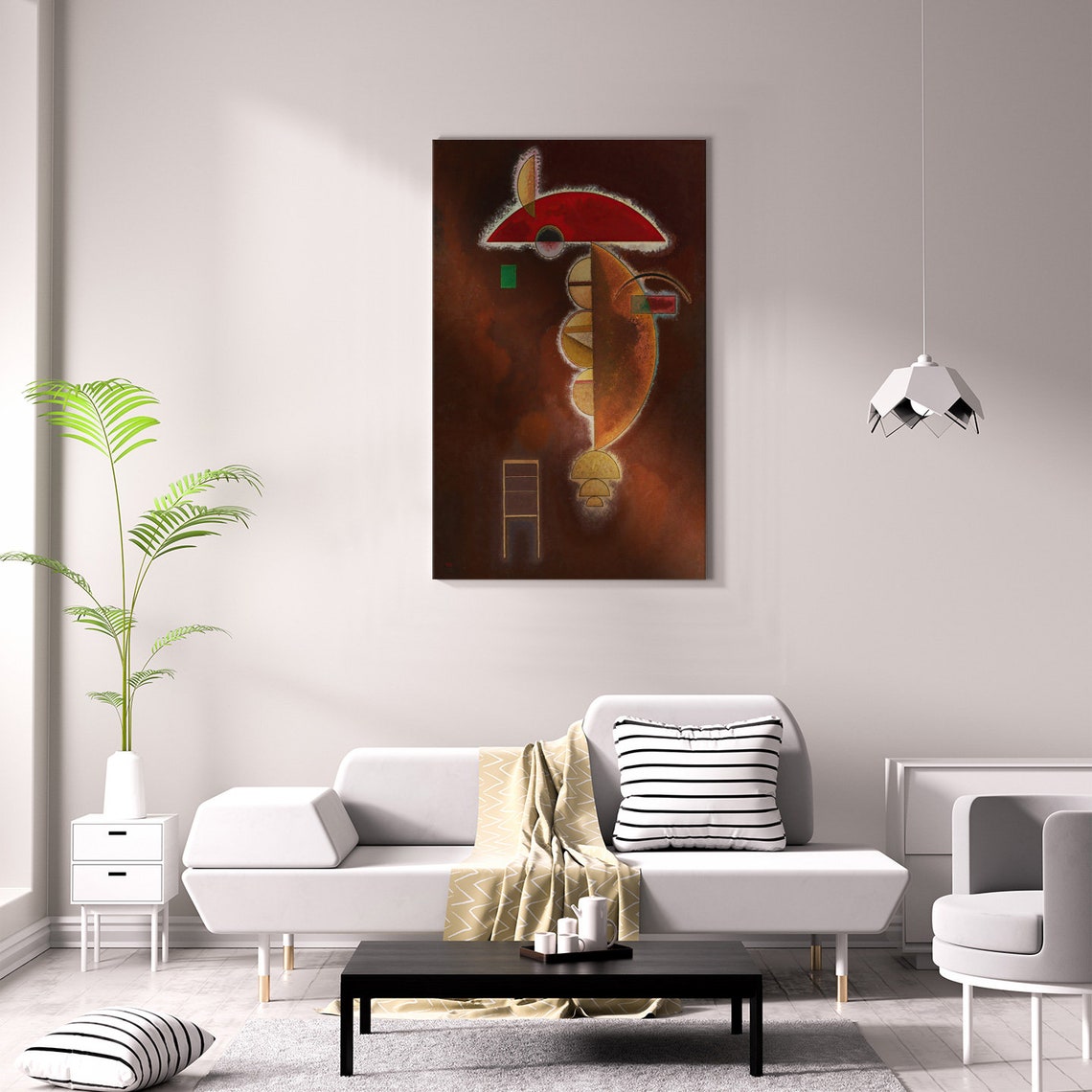 Wassily Kandinsky Gedrckt 1929 Classic Design Abstract Decor Reproduction Print Wall Art - Image 2