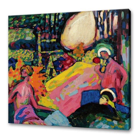 Wassily Kandinsky Weisser Klang White Sound 1908 Classic Design Abstract Decor Reproduction Print Wall Art Picture