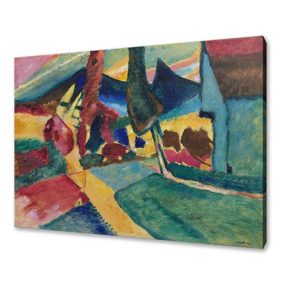Wassily Kandinsky Landscape With Two Poplars 1912 Vibrant Color Poster