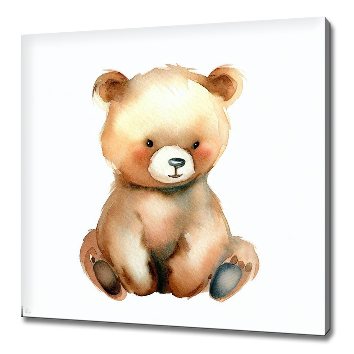 Cute Watercolor Baby Animals Nine Panel Nursery Kids Room Poster - Image 4
