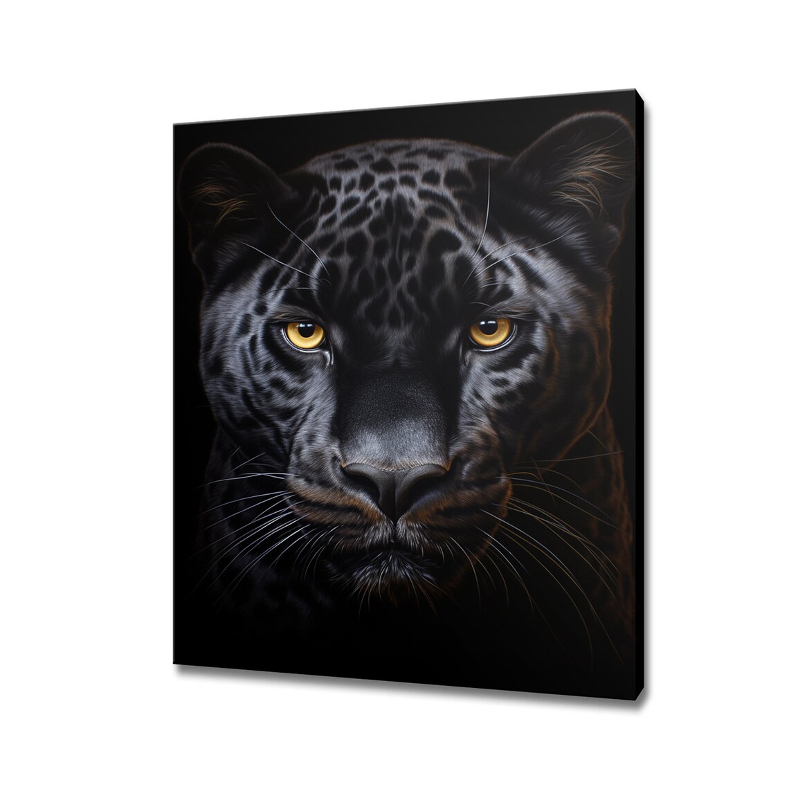 Black Panther Animal Portrait, Nature Wall Art Print