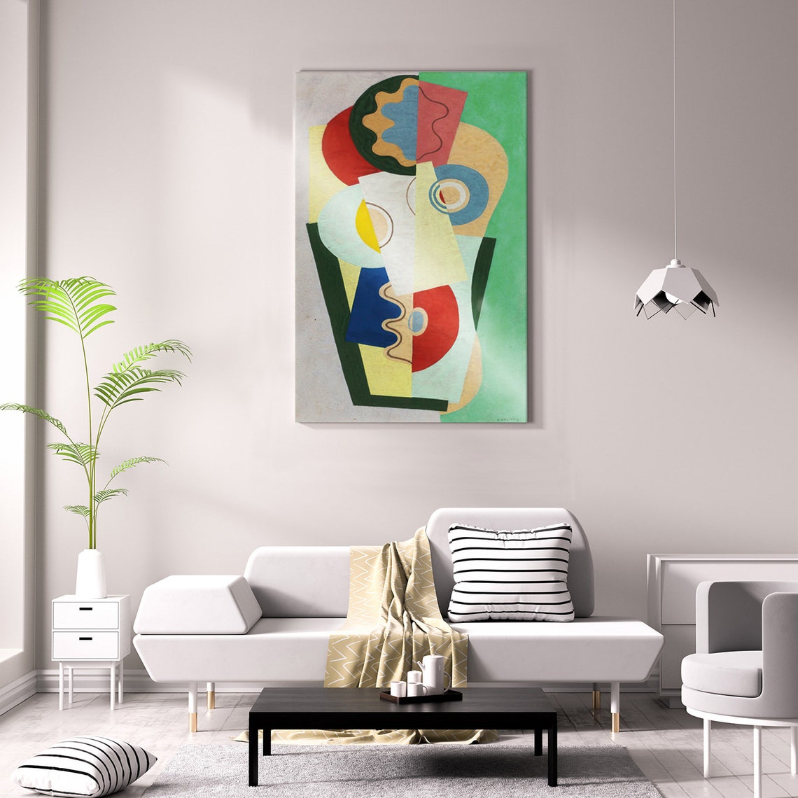 Georges Valmier 1930 Bouquet De Fleurs Cubist Abstract Art Print - Image 2